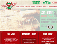 Tablet Screenshot of gallaspizza.com